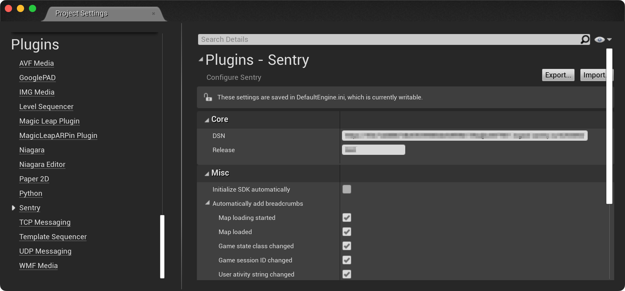 Sentry automatic breadcrumbs